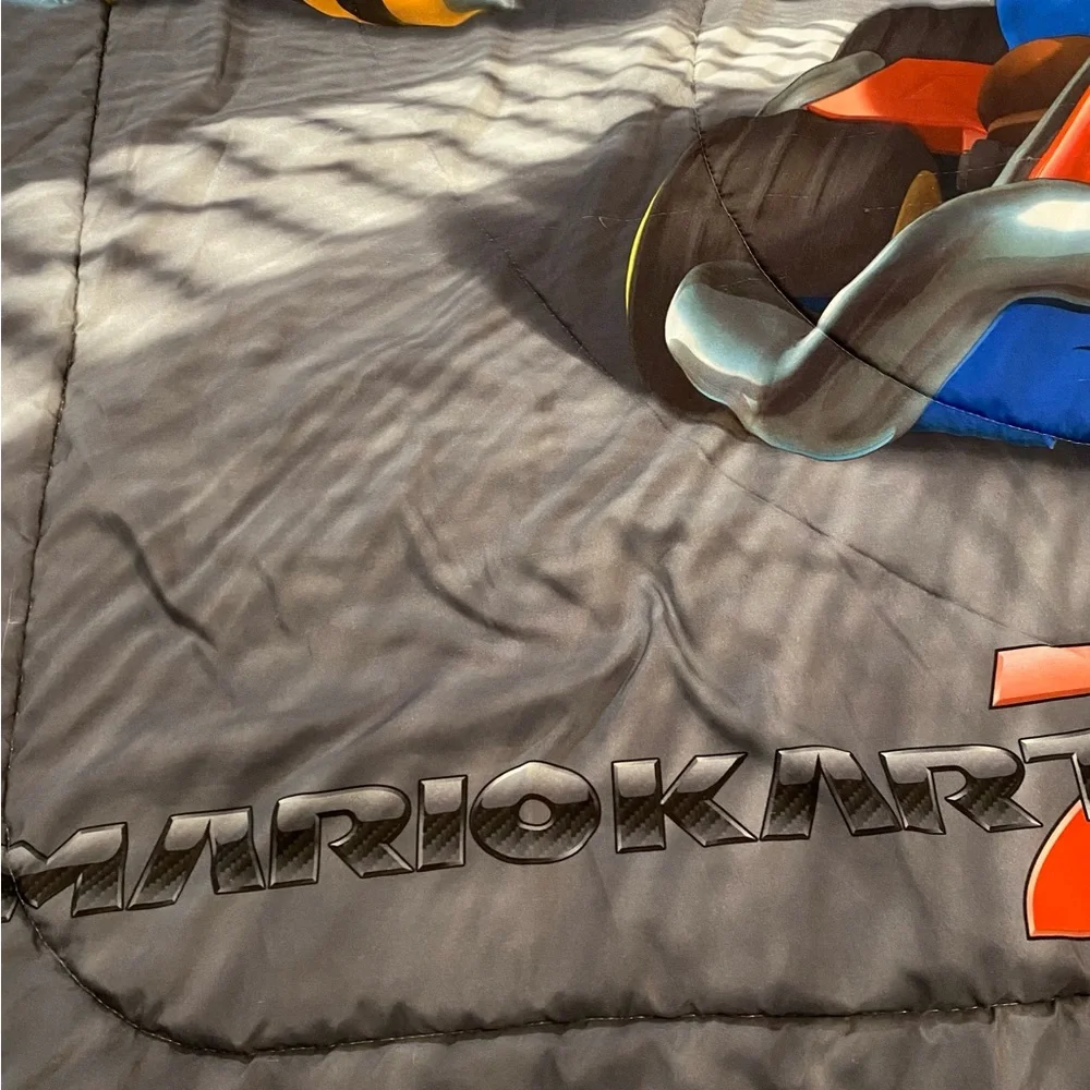 Mario Kart 7 Twin Size Bedding Reversible Comforter 64X86 Mario Bros Blanket